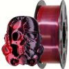 Black & Red Dual Color Silk PLA Filament 1.75mm - Color Changing Shiny 3D Printer Filament (200g/0.44lbs Spool)