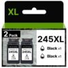 Remanufactured Ink Cartridge Replacement for Canon 245XL (PG-245XL PG-243) - 2 Pack High Yield Black Ink for Pixma TR4520, MG2522, TS3122, MX492 Printers