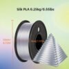 Silk Silver PLA Filament 1.75mm - Shiny Metallic 3D Printer Filament (250g Spool)