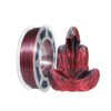 Black & Red Dual Color Silk PLA Filament 1.75mm - Color Changing Shiny 3D Printer Filament (200g/0.44lbs Spool)