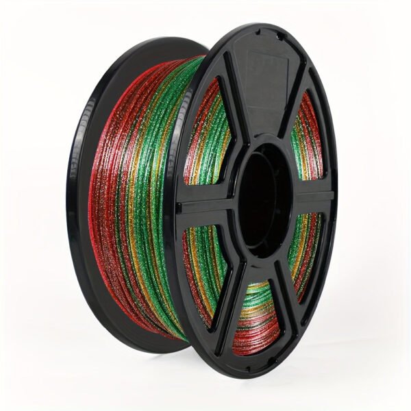 Sparkling Rainbow PLA+ Filament 1.75mm - Glitter Shining Multicolor 3D Printer Filament (250g/0.55lbs Spool)