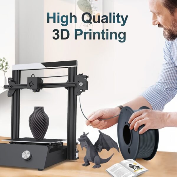 PLA Filament Bundle 1.75mm - Black, Gray, Red 3-Pack Combo (250g/0.55lbs per Spool)