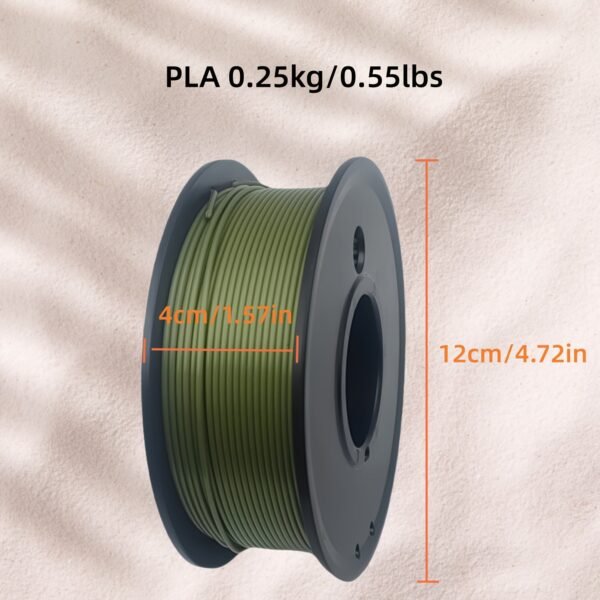 PLA Filament 1.75mm Army Green - 3D Printer Filament (250g/0.55lbs Spool)