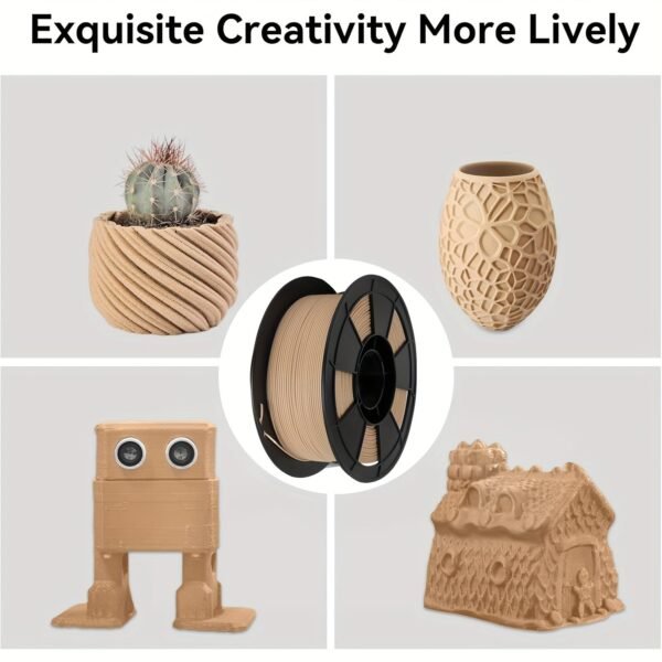 Wood PLA Filament 1.75mm - Real Wood Texture 3D Printer Filament (250g Spool)