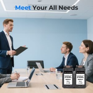 Remanufactured Ink Cartridge Replacement for Canon PG-210XL (210 XL) - 2 Pack High Yield Black Ink for Pixma MP495, MP280, MX410, MX420, iP2702 Printers