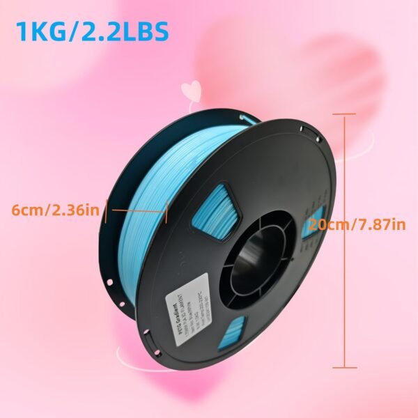 Semi-Transparent PETG Filament 1.75mm - Blue & White Gradient Light-Transmitting 3D Printer Filament (1kg/2.2lbs Spool)