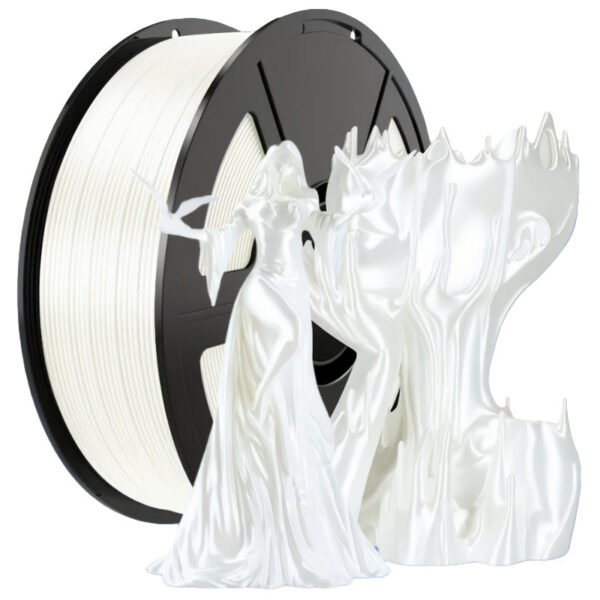 High Gloss White PLA Filament 1.75mm - Shiny 3D Printer Filament (250g/0.55lbs Mini Spool)