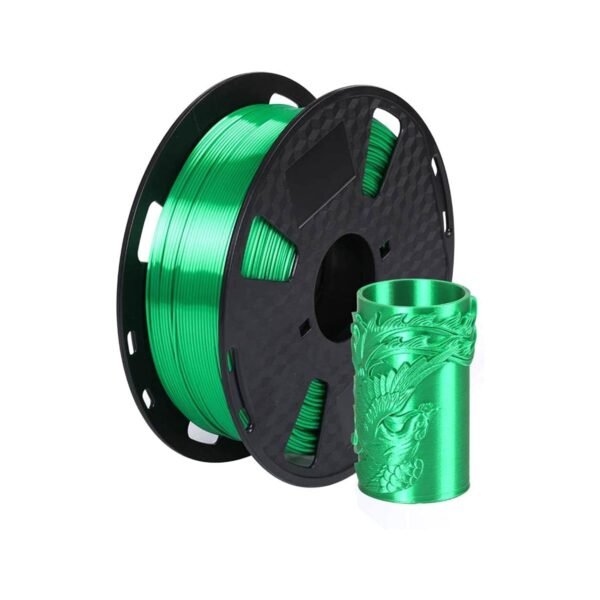 Jade Green Silk PLA Filament 1.75mm - Shiny Metallic 3D Printer Filament (1kg/2.2lbs Spool)