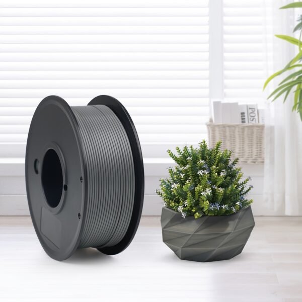 PLA Filament Bundle 1.75mm - Black, Gray, Red 3-Pack Combo (250g/0.55lbs per Spool)