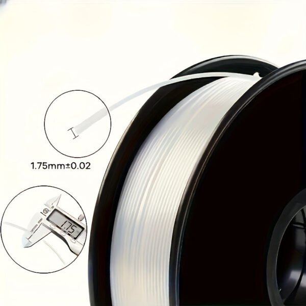 High Gloss White PLA Filament 1.75mm - Shiny 3D Printer Filament (250g/0.55lbs Mini Spool)