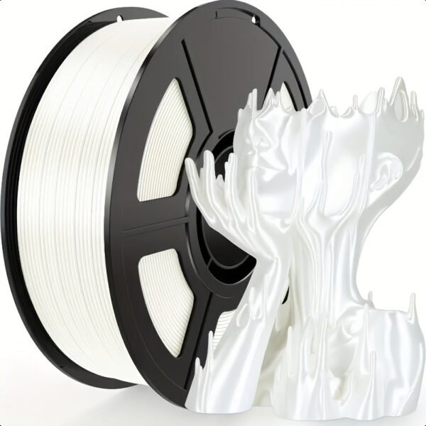 High Gloss White PLA Filament 1.75mm - Shiny 3D Printer Filament (250g/0.55lbs Mini Spool)