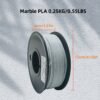 Marble White PLA Filament 1.75mm - Real Stone Texture 3D Printer Filament (250g/0.55lbs Spool)