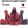 Black & Red Dual Color Silk PLA Filament 1.75mm - Color Changing Shiny 3D Printer Filament (200g/0.44lbs Spool)