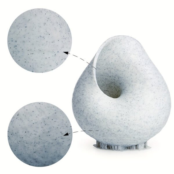 Marble White PLA Filament 1.75mm - Real Stone Texture 3D Printer Filament (250g/0.55lbs Spool)